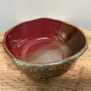 🔴 Beautiful Handcrafted Clay / Ceramic / Pottery Bowl / Candle Holder / Decor